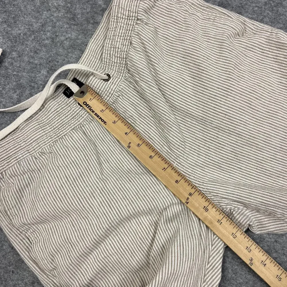 J CREW Pants Mens 32x30 Beige Driggs Jogger Linen Cotton Striped Fits30x28